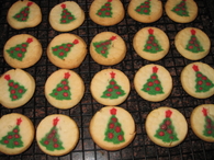 Sugar christmas tree cookies