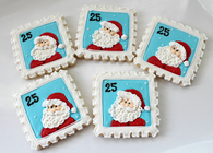 Santa stamp cookies