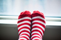Candy Cane Knee Highs