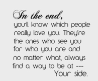 in the end