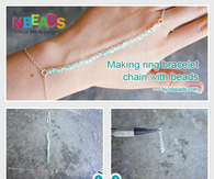 Making Ring Bracelet Chain with Beads