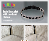 Braid Bracelet with Cord And Ribbon