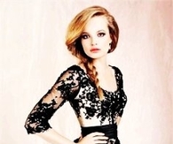 Silky Gown with Black Lace Trim