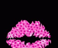 Hot Pink Glitter Lips