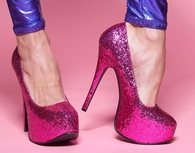 Hot Pink Glitter Shoes