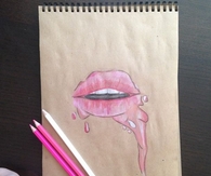 Pink Lip Art