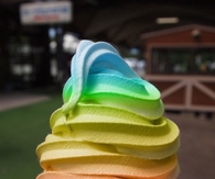 Rainbow ice cream cone