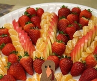 Turkey Shaped Fruit Tray