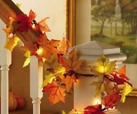 Leaves Decorating Staircase