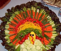 DIY Thanksgiving Day Turkey Vegetable Platter 