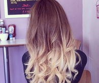 Blonde dye tips
