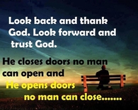 look back and thank God