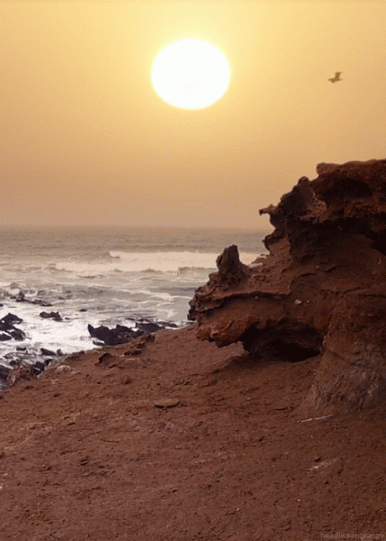 Sunset over the ocean