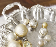 Vintage Ornaments on a Tea