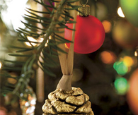 Gold Pinecone Ornament