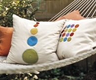 Polka dot pillows
