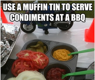 Tin to serve condiments