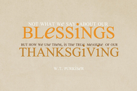 Our Thanksgiving