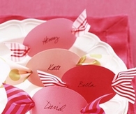 Peppermint candy place card