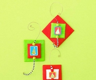 Colorful clay christmas ornaments