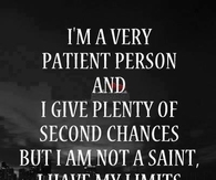 I have my limits