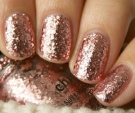 Pink coppery nails