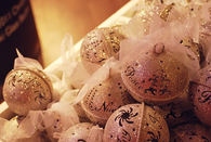 Glittered jingle bells