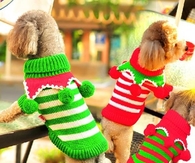 Holiday Wool Sweaters for Little Dogs