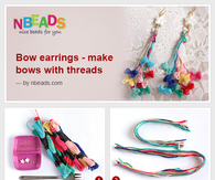 Bow earrings - Make Bows with Threads