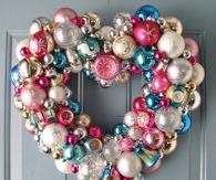Heart ornament wreath