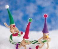 Nutty little elves holiday ornaments