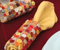 Button indian corn napkin rings