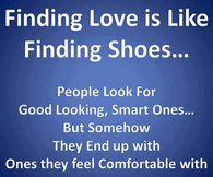 finding love is like finding shoes