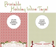 Printable Holiday Wine Tags