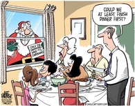 santas excited for christmas