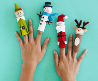 Christmas finger puppets