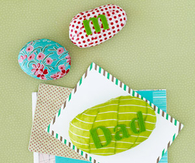 Fabric rock paperweights