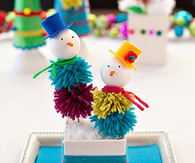 Pom pom snow people