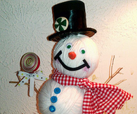 Yarn snowman