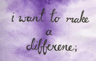 I want to make a difference