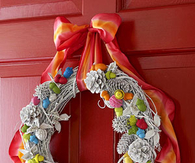 Colorful wreath arrangment