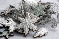 Frosted cookie ornaments