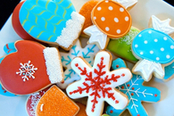 Colorful Christmas cookies