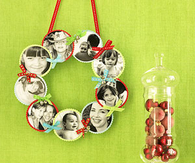 Family photo wreath
