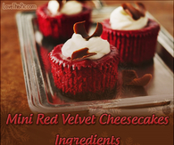 Mini red velvet cheesecakes