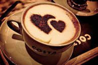 Hearts in coffee