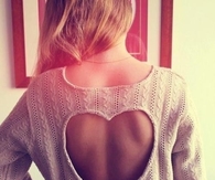 Open back sweater heart