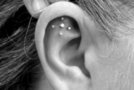 Five stud piercing