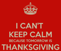 tomorrow is thanksgiving