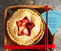 Apple berry pie in a jar
